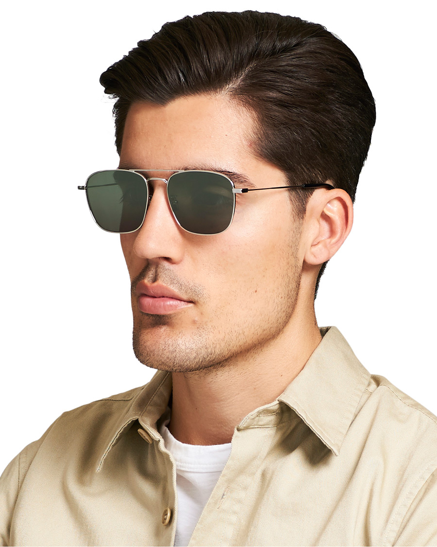 Herren | Saint Laurent SL 309 Sunglasses Silver/Green | Saint Laurent | SL 309 Sunglasses Silver/Green