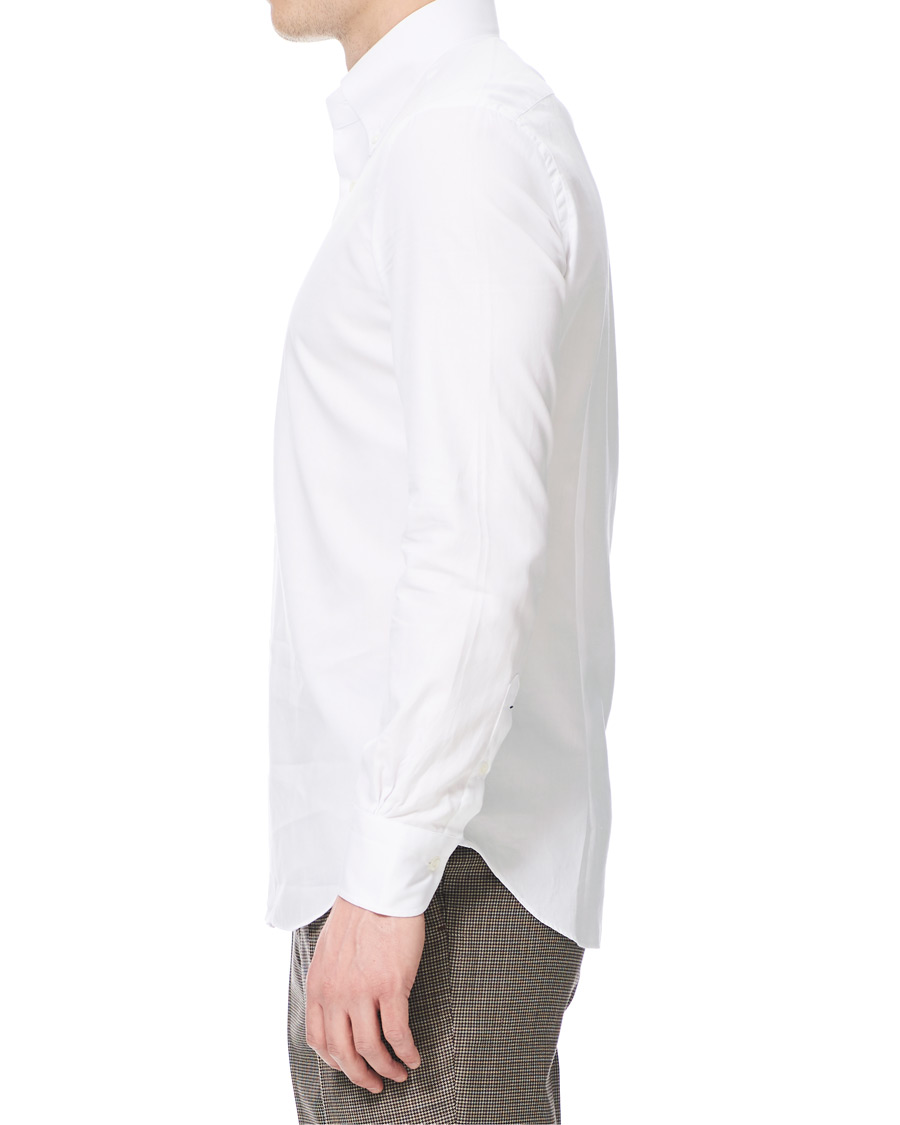 Herren | Hemden | Mazzarelli | Soft Oxford Button Down Shirt White