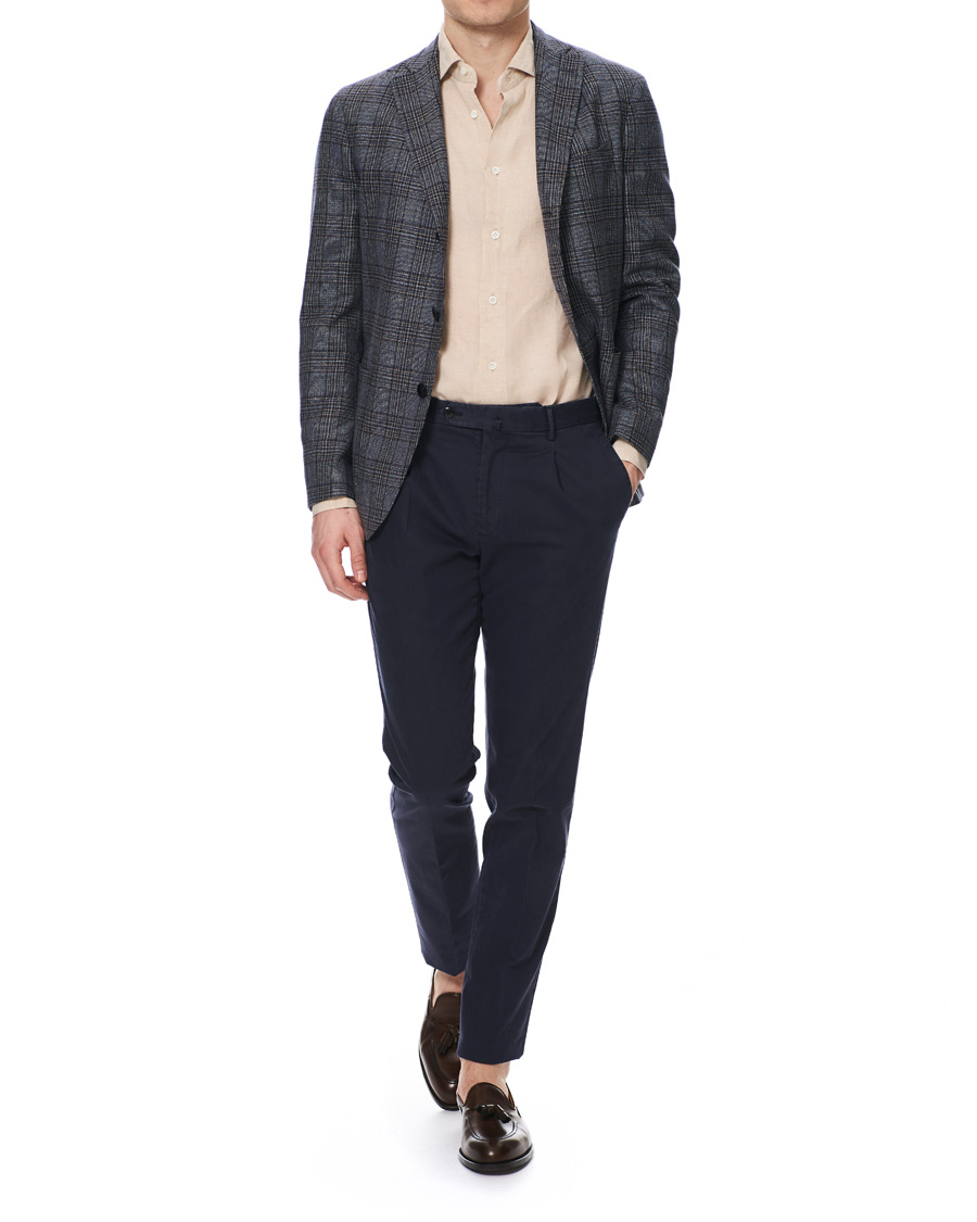 Herren | Hemden | Mazzarelli | Linen Cut Away Shirt Sand