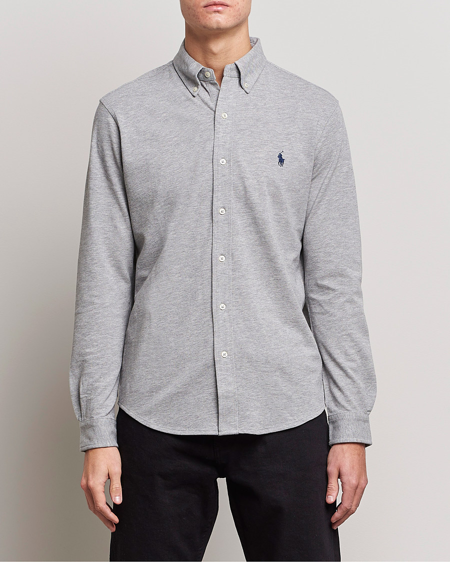 Herren | Hemden | Polo Ralph Lauren | Slim Fit Featherweight Mesh Shirt Andover Heather