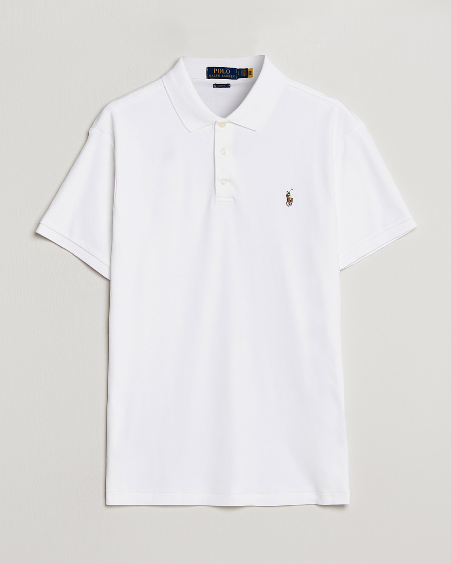 Polo Ralph Lauren Slim Fit Pima Cotton Polo White bei Care of Carl
