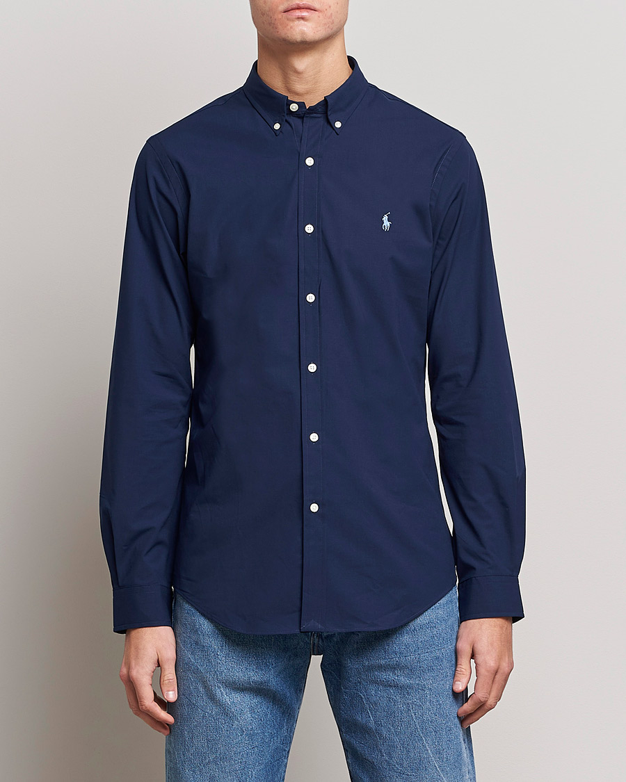 Herren | Freizeithemden | Polo Ralph Lauren | Slim Fit Shirt Poplin Newport Navy