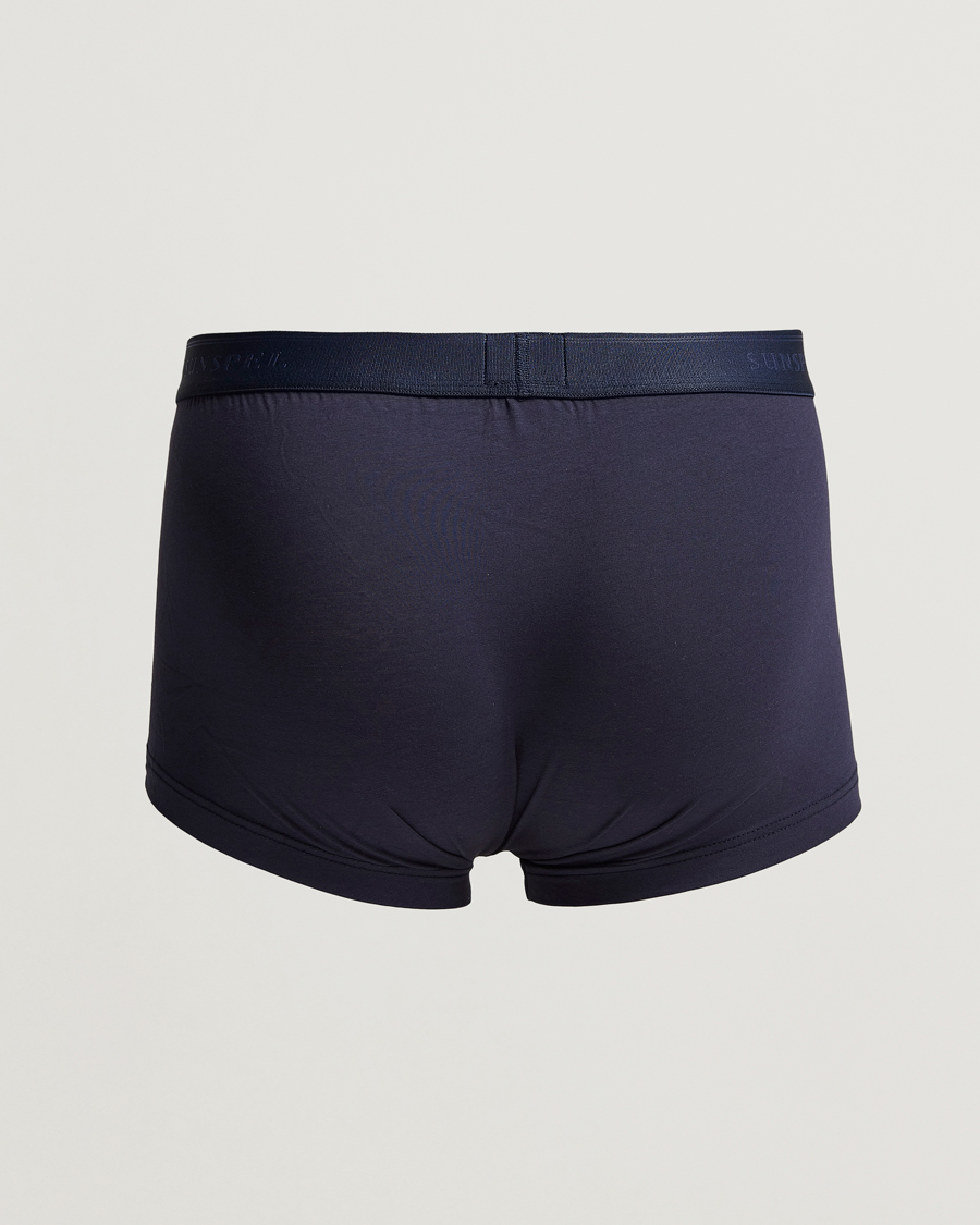 Herren | Unterhosen | Sunspel | 2-Pack Cotton Stretch Trunk Navy