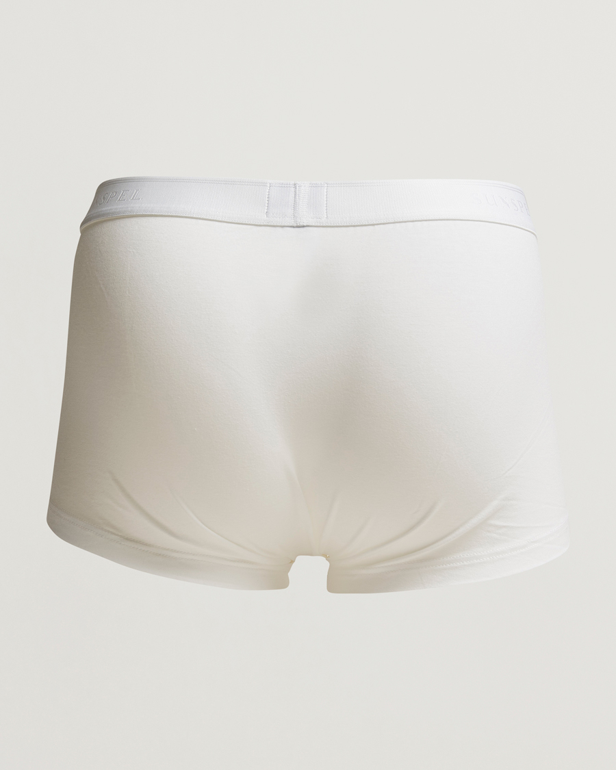 Herren | Unterhosen | Sunspel | 2-Pack Cotton Stretch Trunk White