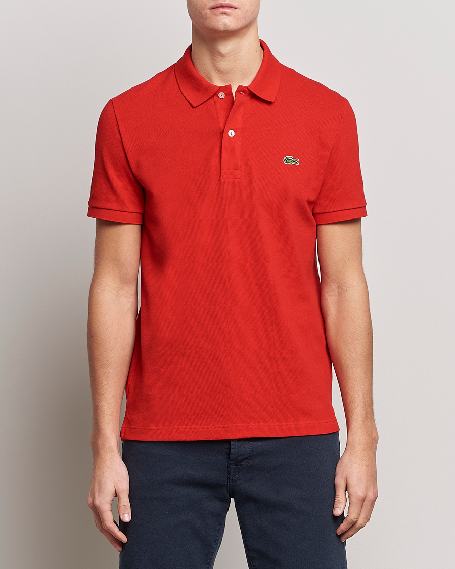 Herren | Poloshirts | Lacoste | Slim Fit Polo Piké Red