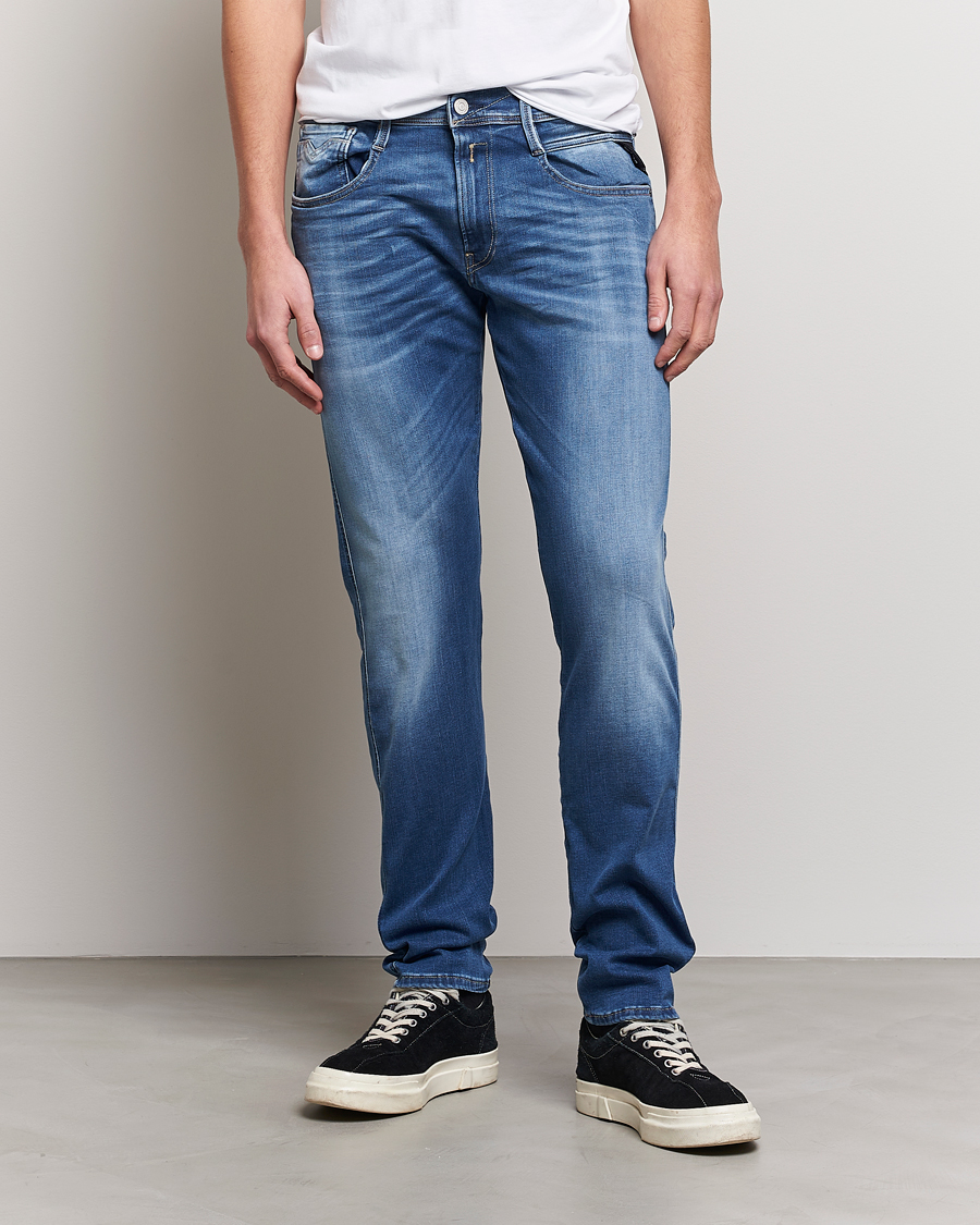 Herren | Blaue jeans | Replay | Anbass Hyperflex Bio Jeans  Medium Blue