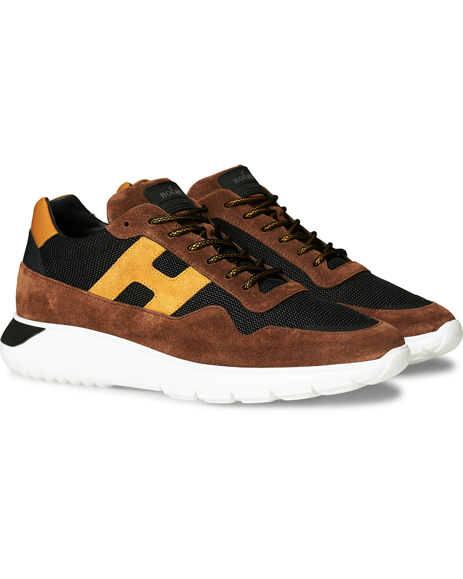 Herren | Hogan Icube Running Sneaker Brown/Rust Suede | Hogan | Icube Running Sneaker Brown/Rust Suede