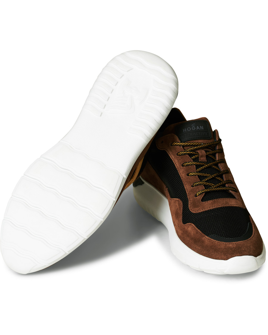 Herren | Hogan Icube Running Sneaker Brown/Rust Suede | Hogan | Icube Running Sneaker Brown/Rust Suede