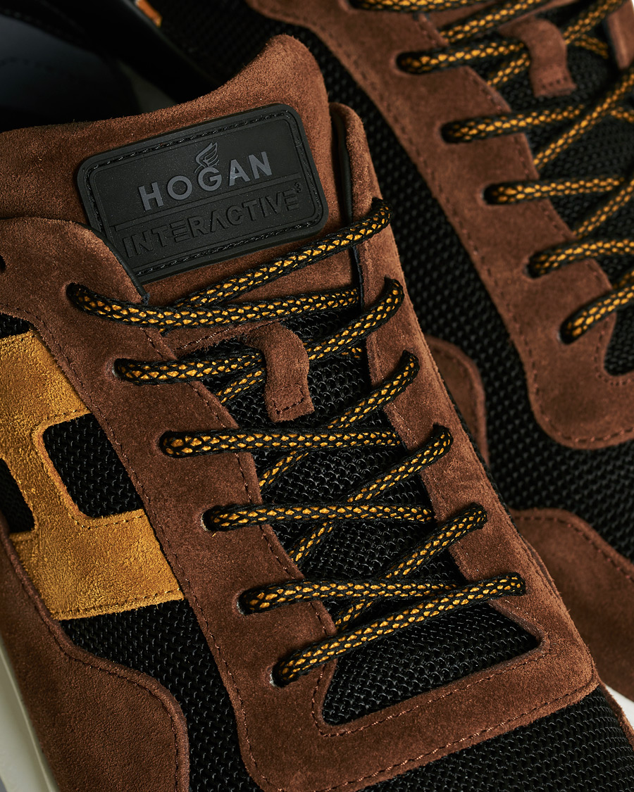 Herren | Hogan Icube Running Sneaker Brown/Rust Suede | Hogan | Icube Running Sneaker Brown/Rust Suede