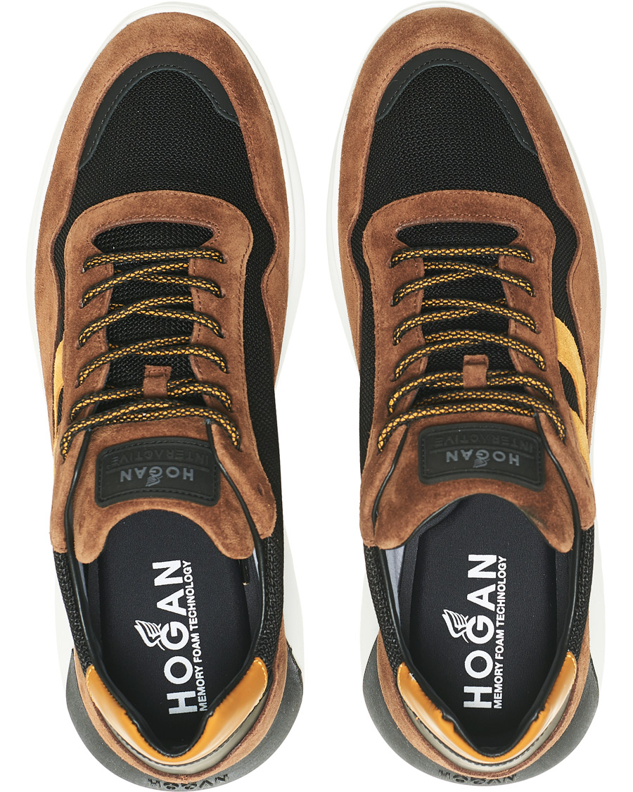 Herren | Hogan Icube Running Sneaker Brown/Rust Suede | Hogan | Icube Running Sneaker Brown/Rust Suede
