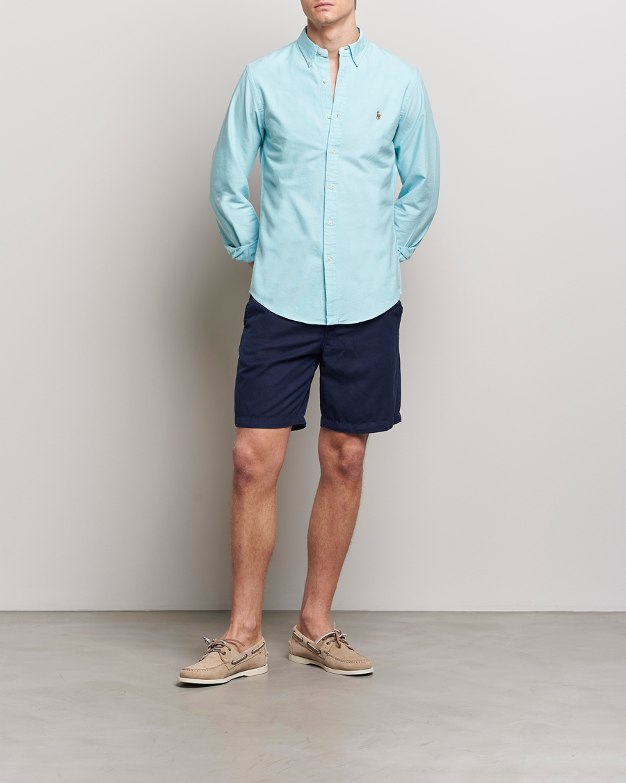 Herren | Hemden | Polo Ralph Lauren | Slim Fit Oxford Button Down Shirt Aegean Blue