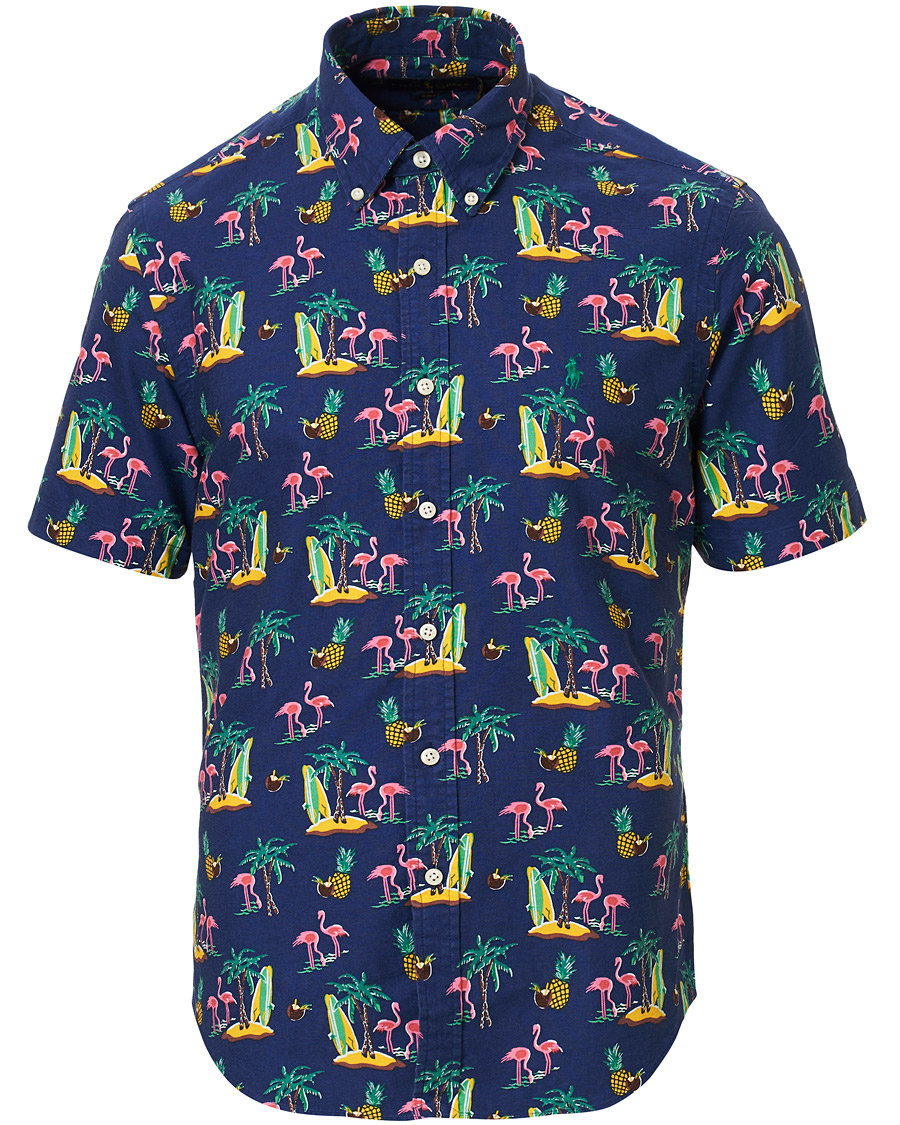 Herren | Hemden | Polo Ralph Lauren | Slim Fit Printed Short Sleeve Shirt Coconut Flamingo