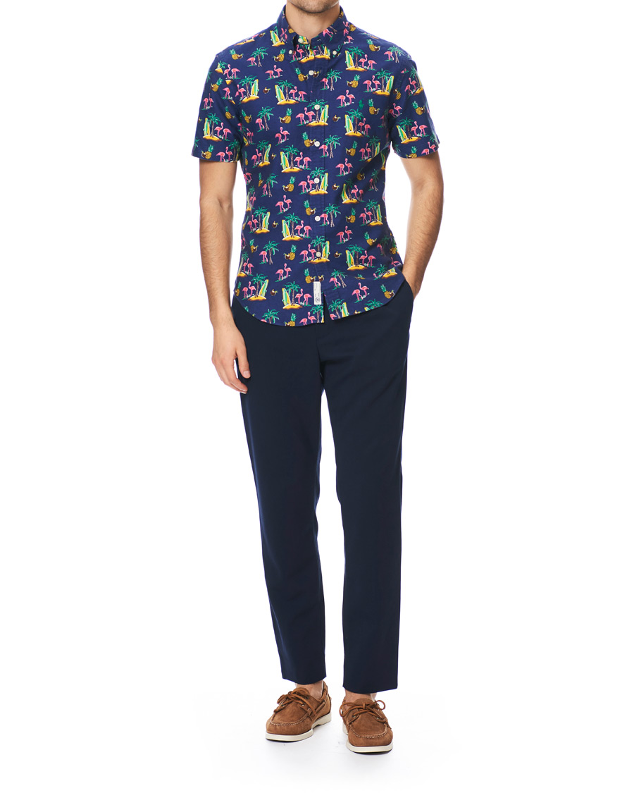 Herren | Hemden | Polo Ralph Lauren | Slim Fit Printed Short Sleeve Shirt Coconut Flamingo