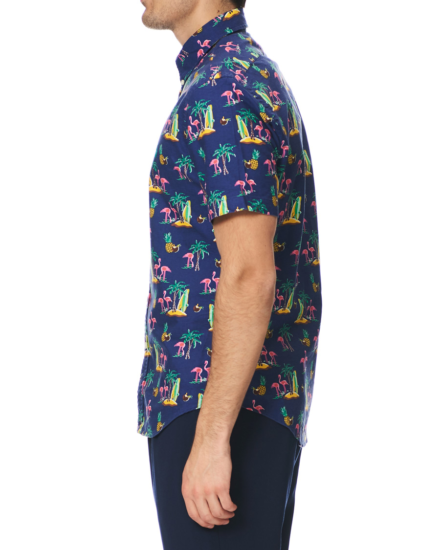 Herren | Hemden | Polo Ralph Lauren | Slim Fit Printed Short Sleeve Shirt Coconut Flamingo