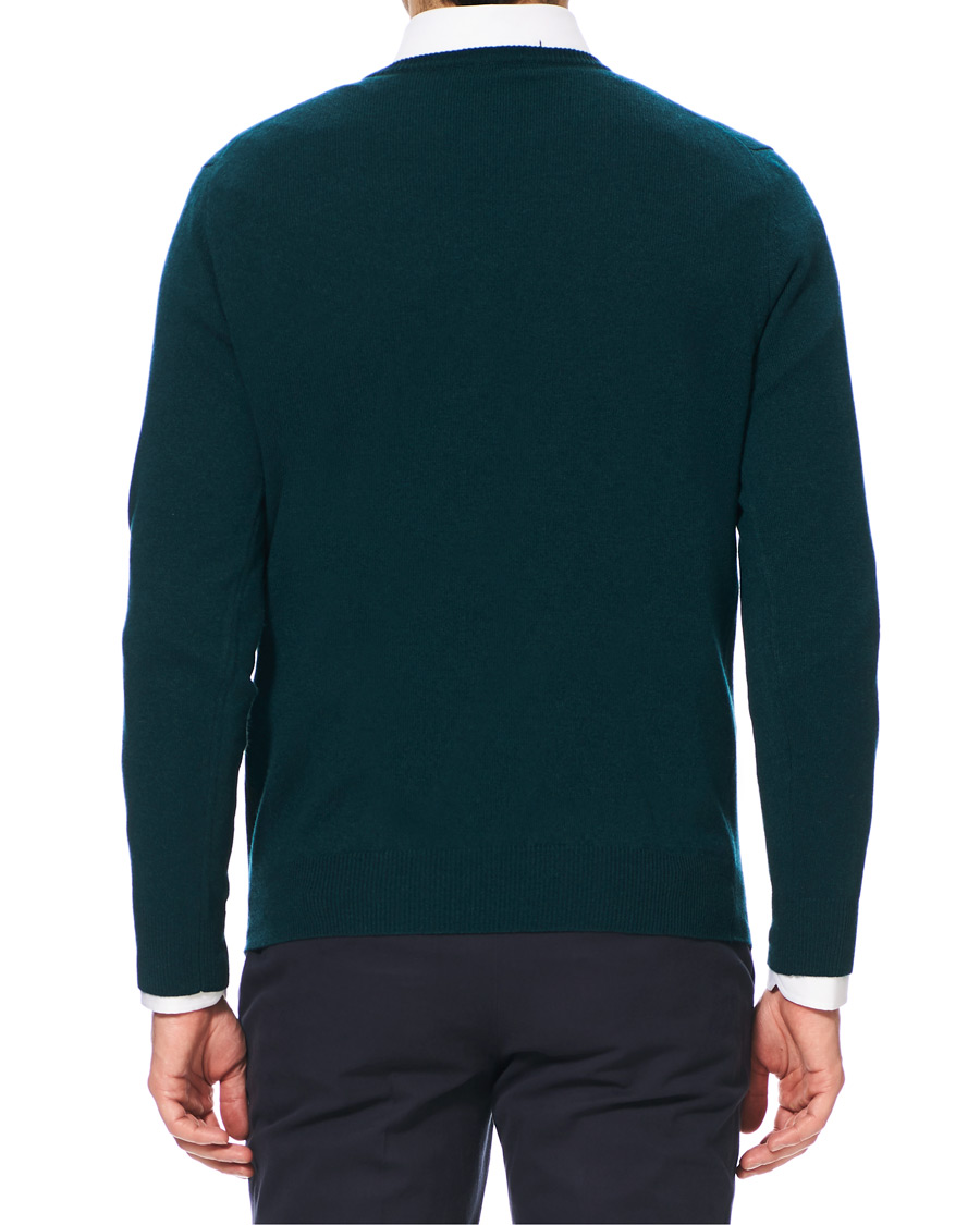 Herren | Pullover | Piacenza Cashmere | Cashmere Crew Neck Sweater Racing Green