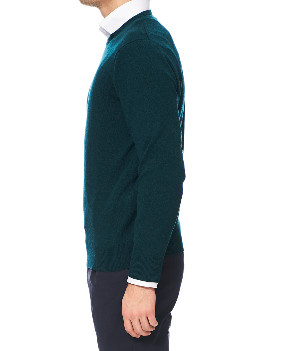 Herren | Pullover | Piacenza Cashmere | Cashmere Crew Neck Sweater Racing Green