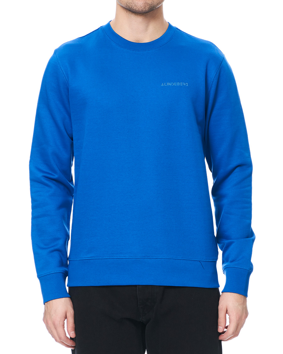 Herren | Pullover | J.Lindeberg | Throw Crew Neck Sweatshirt Yale Blue