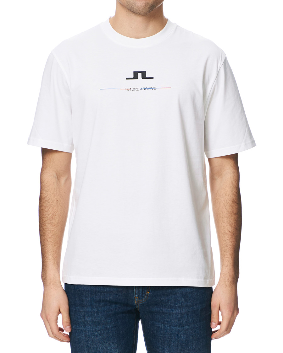 Herren | T-Shirts | J.Lindeberg | Dale Distinct Future Archive Crew Neck Tee White