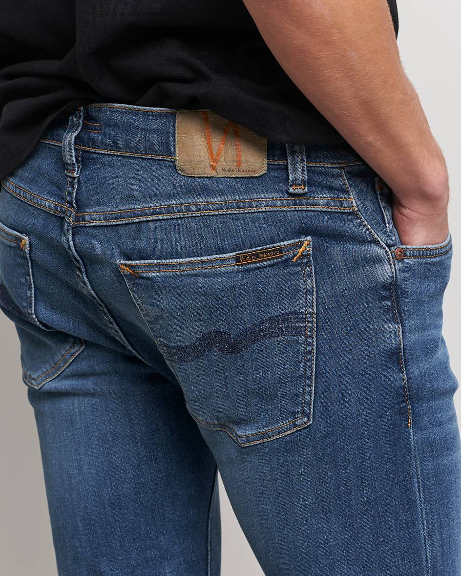 Herren | Jeans | Nudie Jeans | Tight Terry Organic Jeans Steel Navy