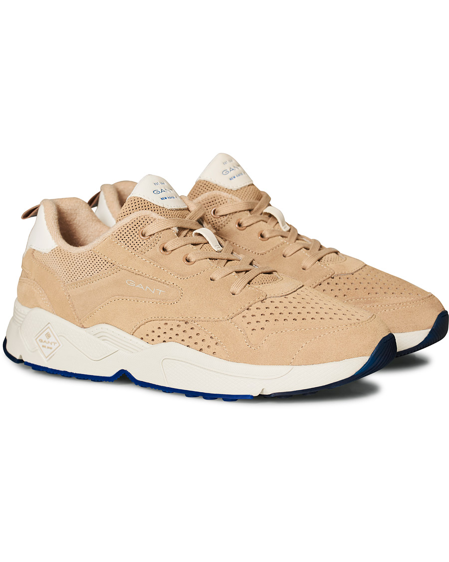 Herren | GANT Nicewill Perforated Sneaker Sand Suede | GANT | Nicewill Perforated Sneaker Sand Suede