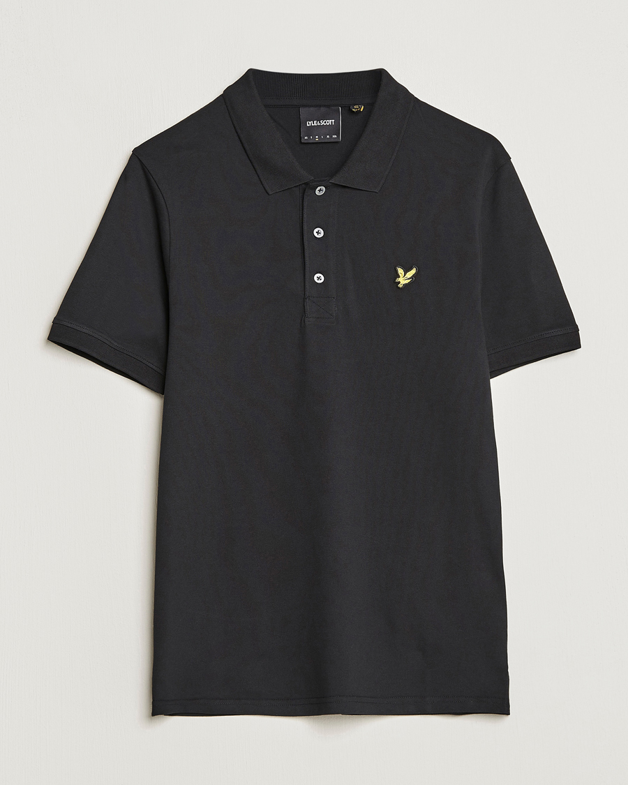 Herren | Poloshirts | Lyle & Scott | Plain Pique Polo Jet Black