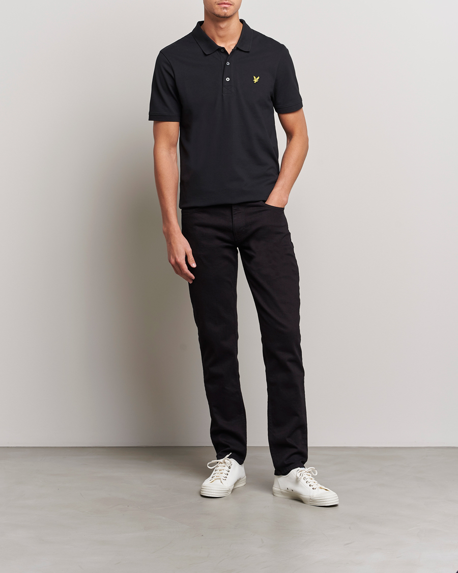 Herren | Poloshirts | Lyle & Scott | Plain Pique Polo Jet Black