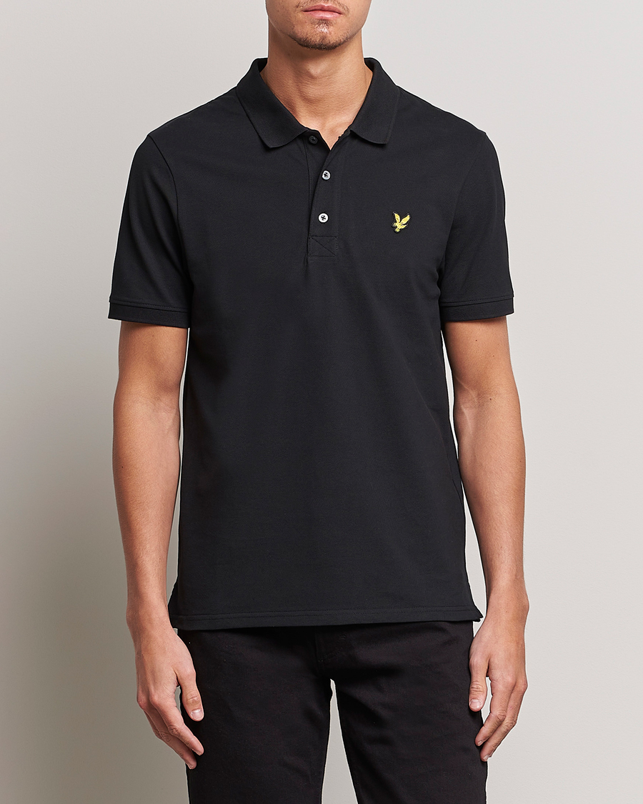 Herren | Poloshirts | Lyle & Scott | Plain Pique Polo Jet Black