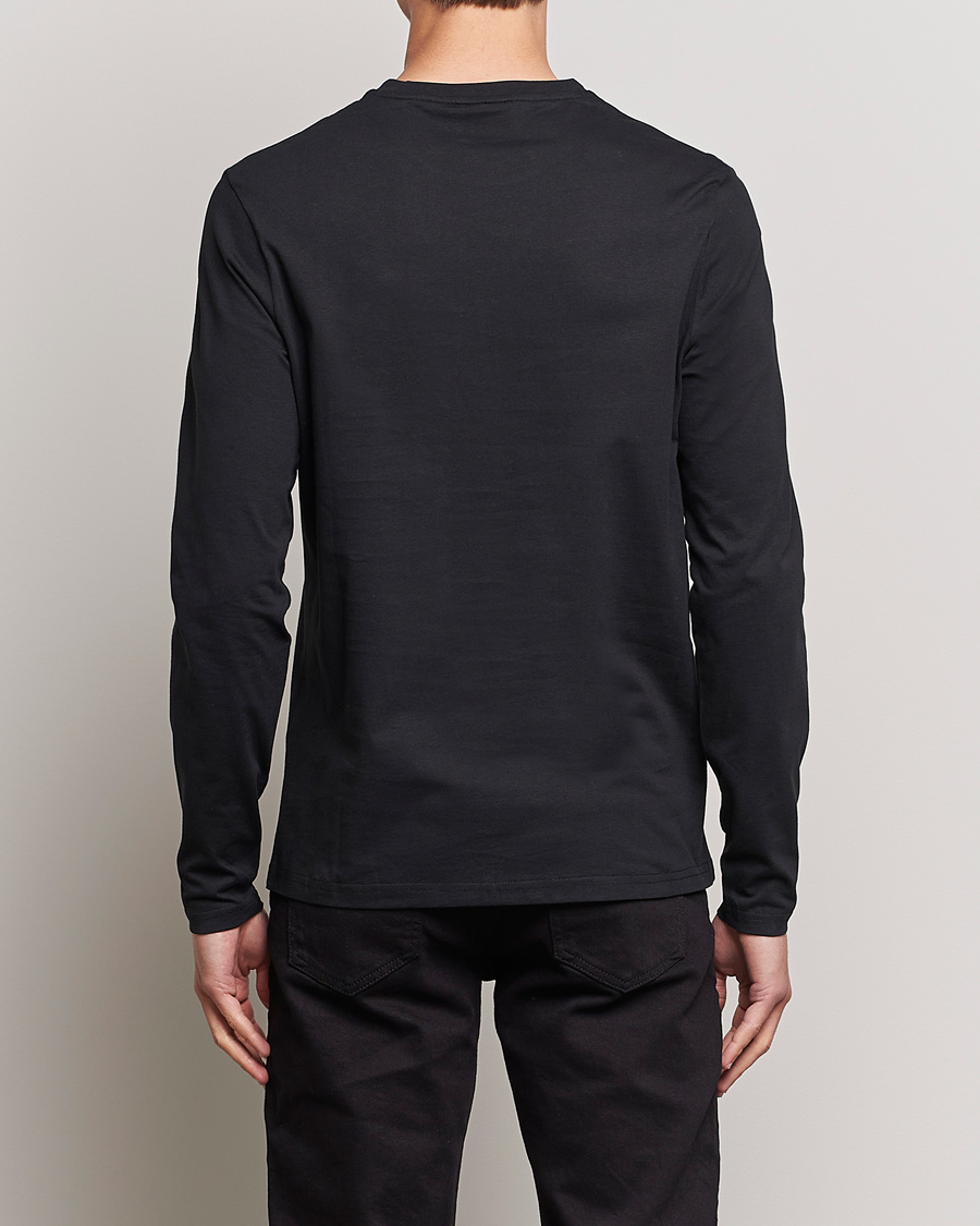Herren | T-Shirts | Lyle & Scott | Long Sleeve Crew Neck T-Shirt Jet Black