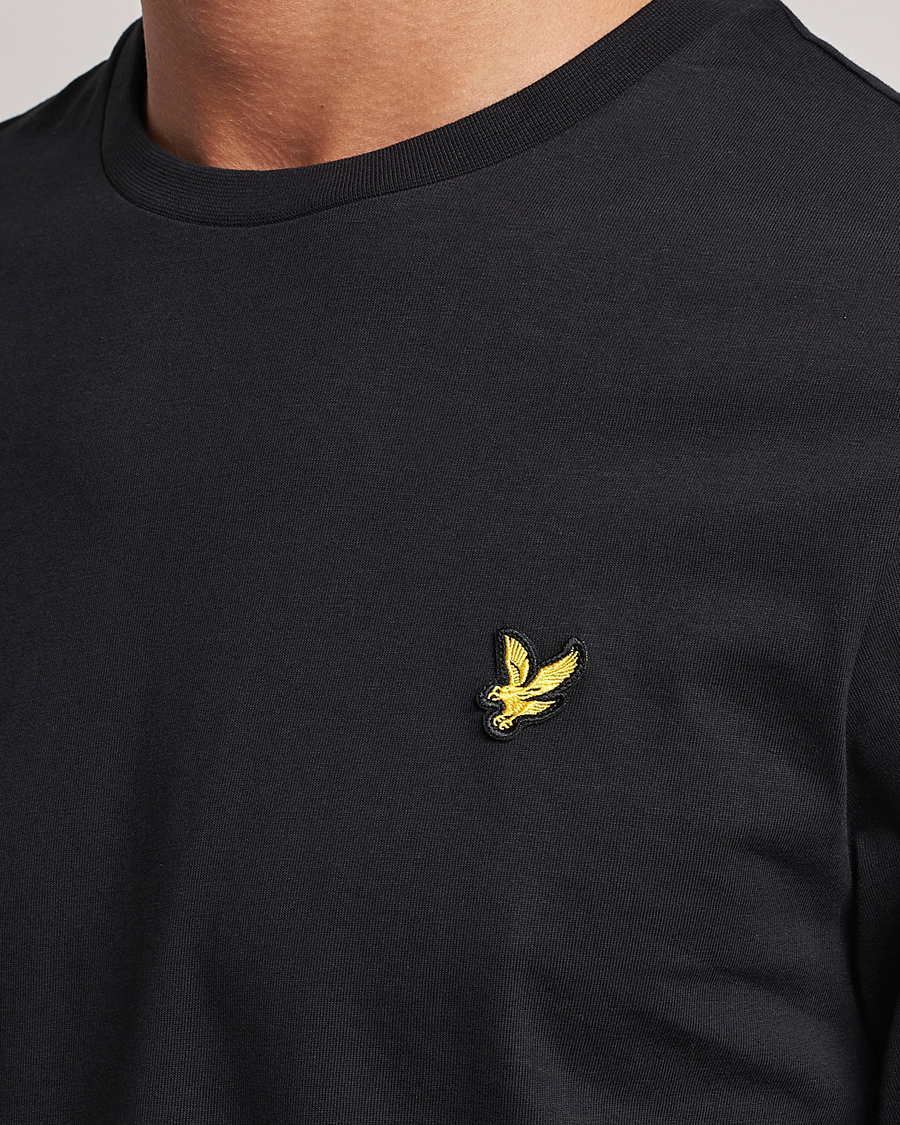 Herren | T-Shirts | Lyle & Scott | Long Sleeve Crew Neck T-Shirt Jet Black