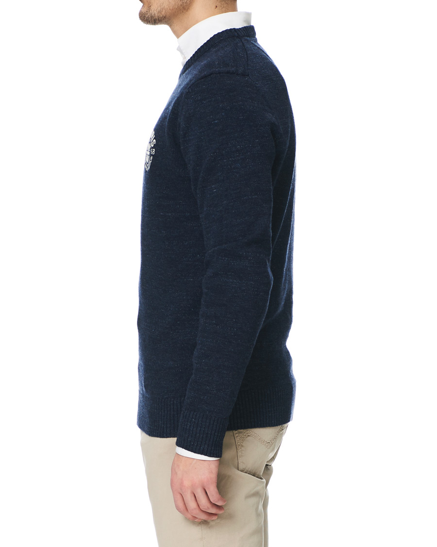Herren | Pullover | Morris | Leron Knitted O-Neck Navy