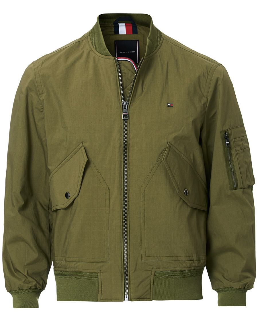 Herren | Jacken | Tommy Hilfiger | Lightweight Cotton Bomber Jacket Moss Green