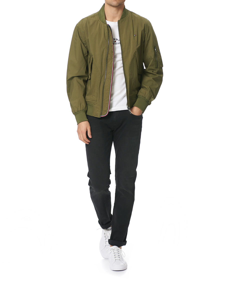 Herren | Jacken | Tommy Hilfiger | Lightweight Cotton Bomber Jacket Moss Green