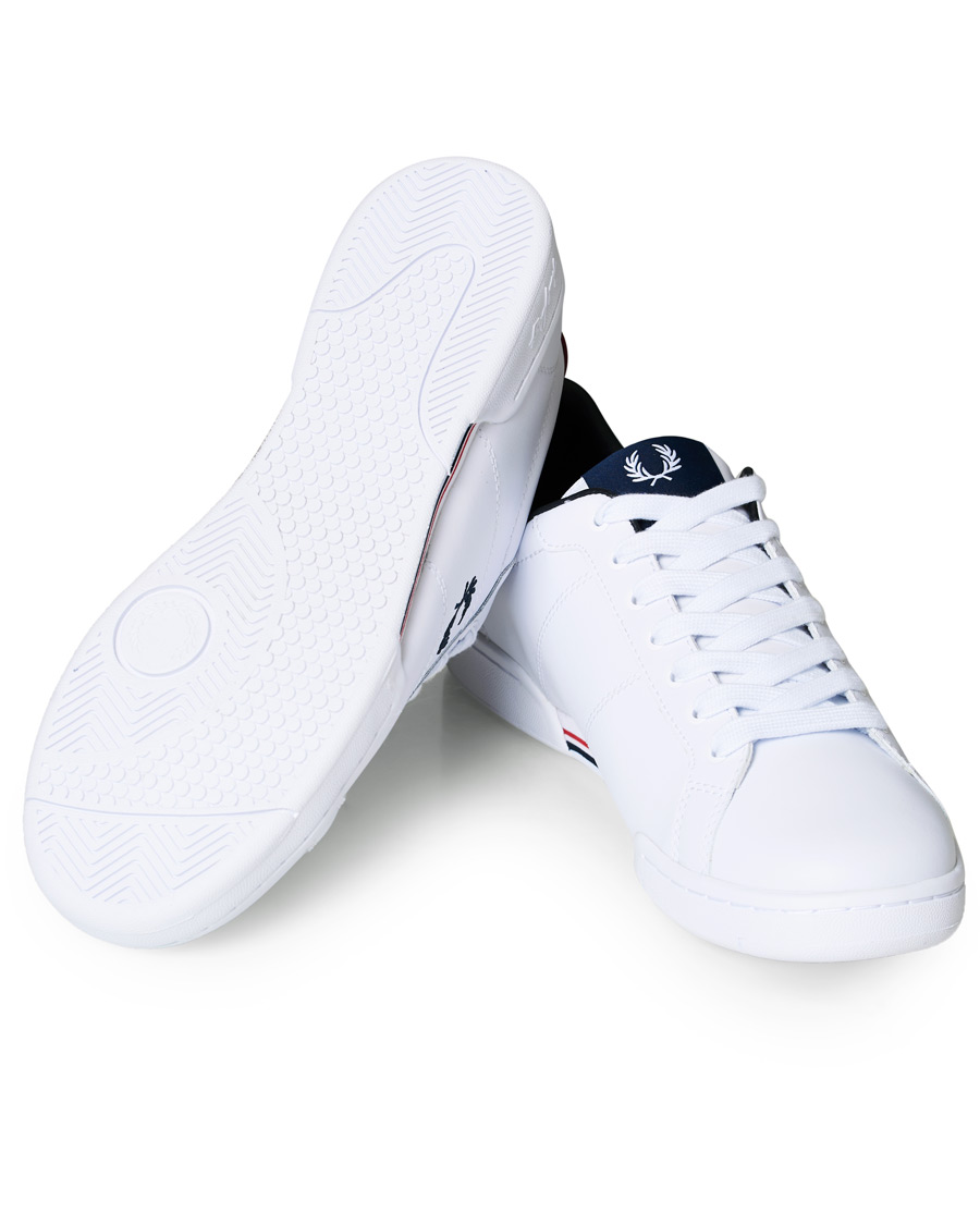 Herren | Fred Perry B722 Leather Sneaker White/Navy | Fred Perry | B722 Leather Sneaker White/Navy