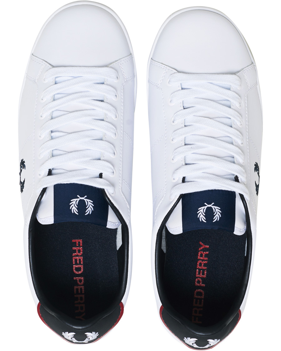 Herren | Fred Perry B722 Leather Sneaker White/Navy | Fred Perry | B722 Leather Sneaker White/Navy