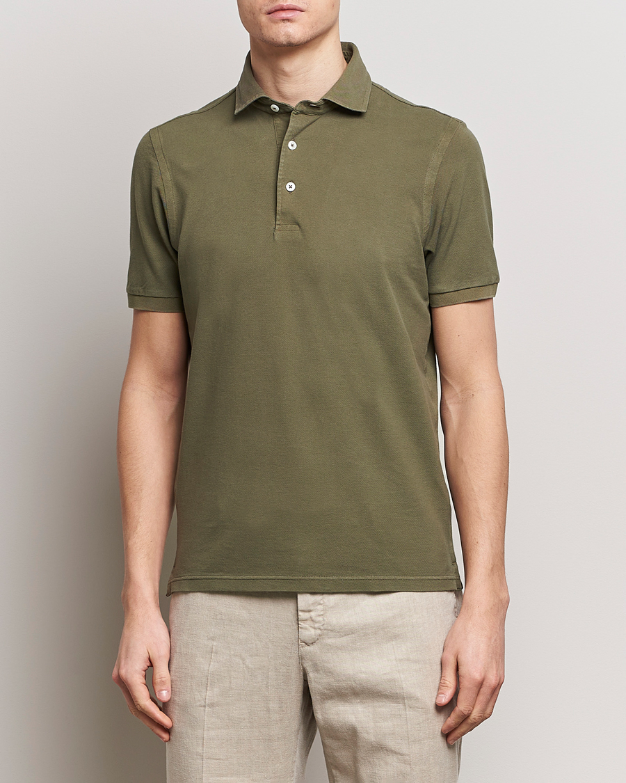 Herren | Poloshirt | Gran Sasso | Washed Polo Medium Green