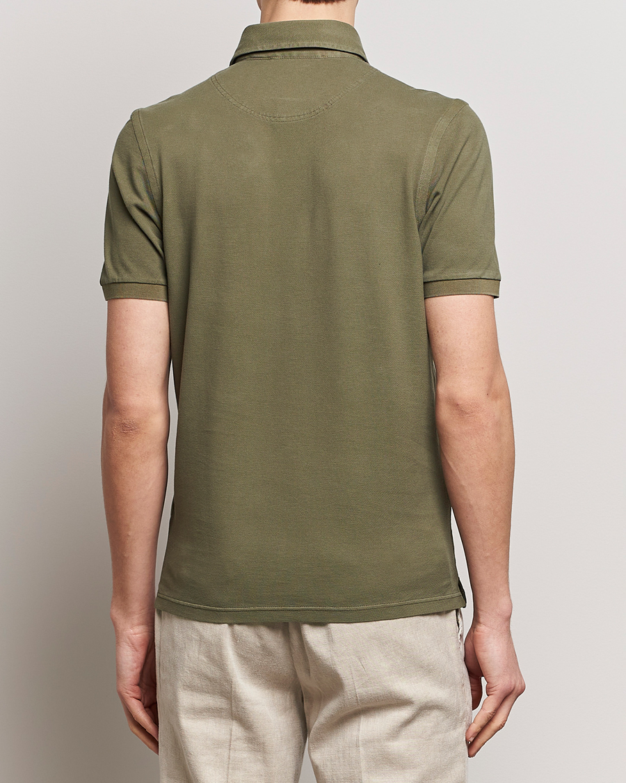 Herren | Poloshirts | Gran Sasso | Washed Polo Medium Green