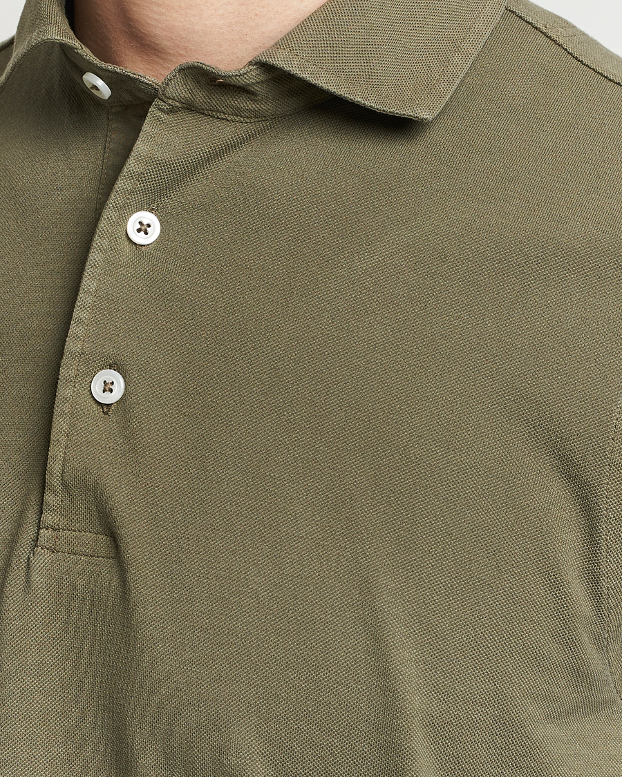 Herren | Poloshirts | Gran Sasso | Washed Polo Medium Green