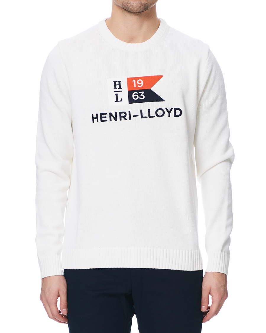 Herren | Pullover | Henri-Lloyd | Henri Lloyd Cross Flag Knitted Crew Neck Off White