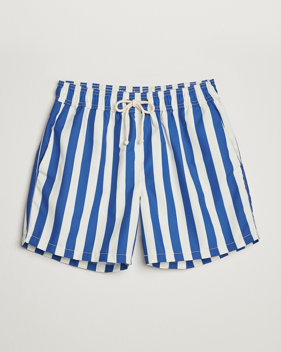 Herren | Ripa Ripa Paraggi Striped Swimshorts Blue/White | Ripa Ripa | Paraggi Striped Swimshorts Blue/White