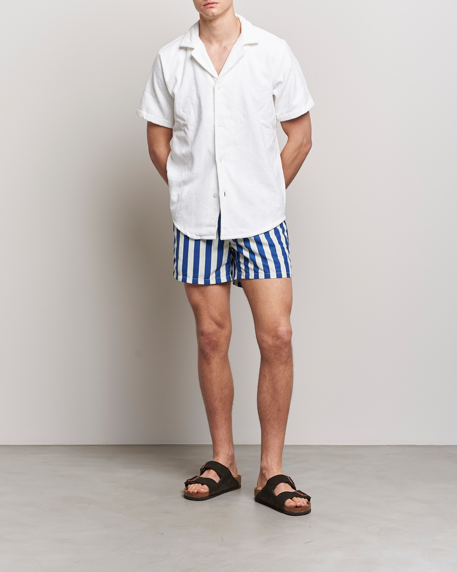 Herren | Ripa Ripa Paraggi Striped Swimshorts Blue/White | Ripa Ripa | Paraggi Striped Swimshorts Blue/White