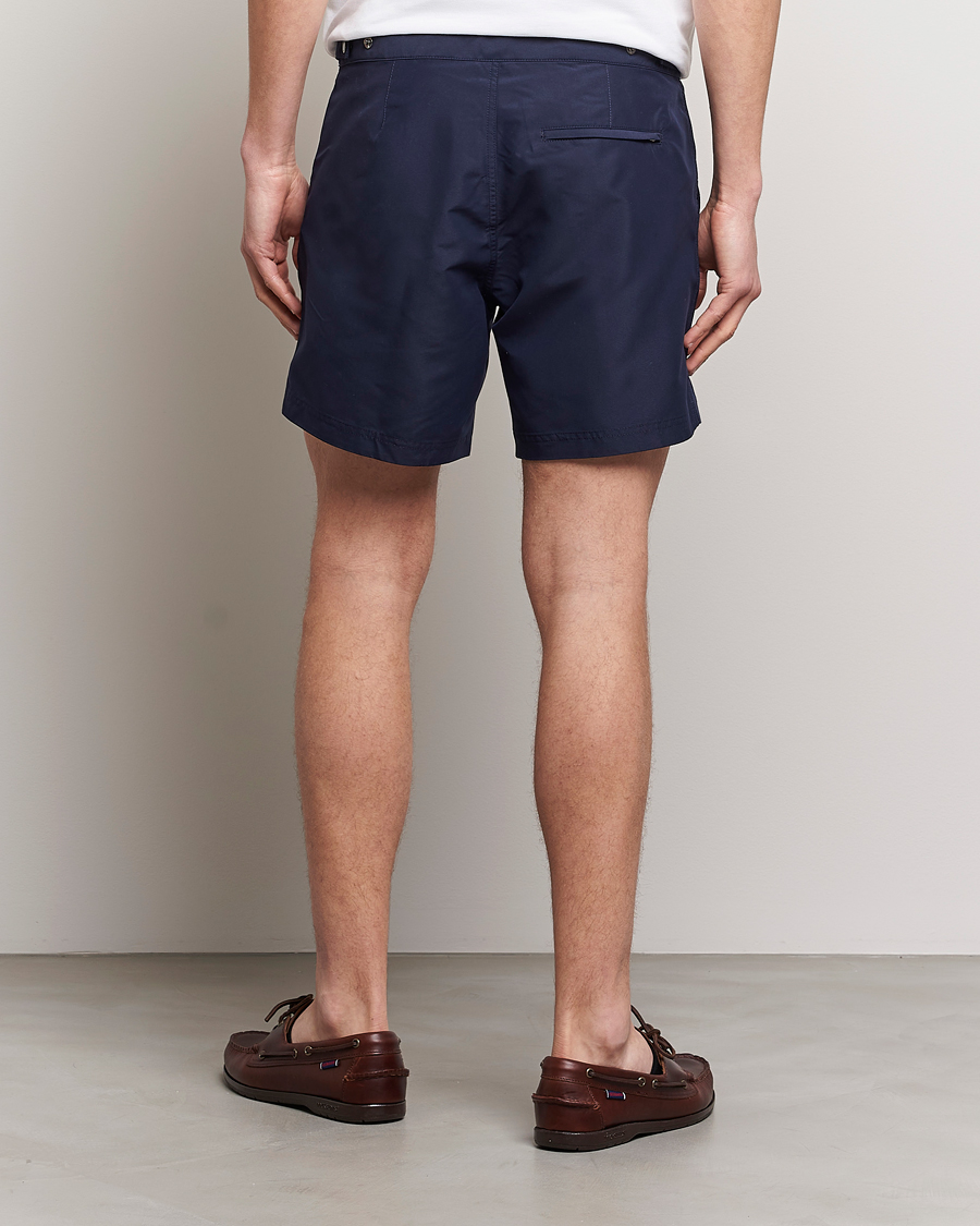 Herren | Badehosen | Sunspel | Recycled Seaqual Tailored Swim Shorts Navy