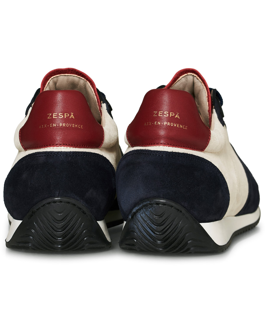 Herren | Zespà ZSP6 Suede Runner Sneakers Off White/Cerise | Zespà | ZSP6 Suede Runner Sneakers Off White/Cerise