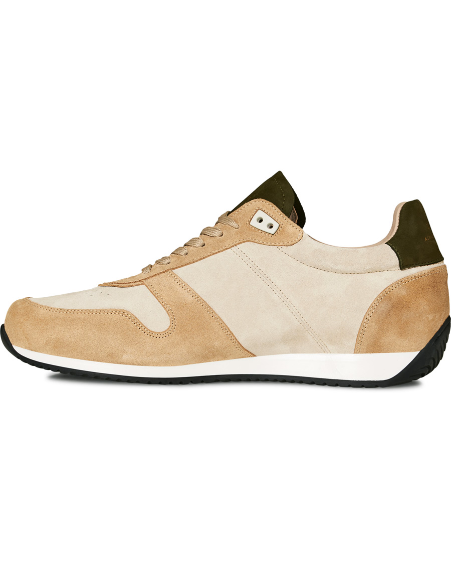 Herren | Zespà ZSP6 Suede Runner Sneakers Off White/Savane | Zespà | ZSP6 Suede Runner Sneakers Off White/Savane