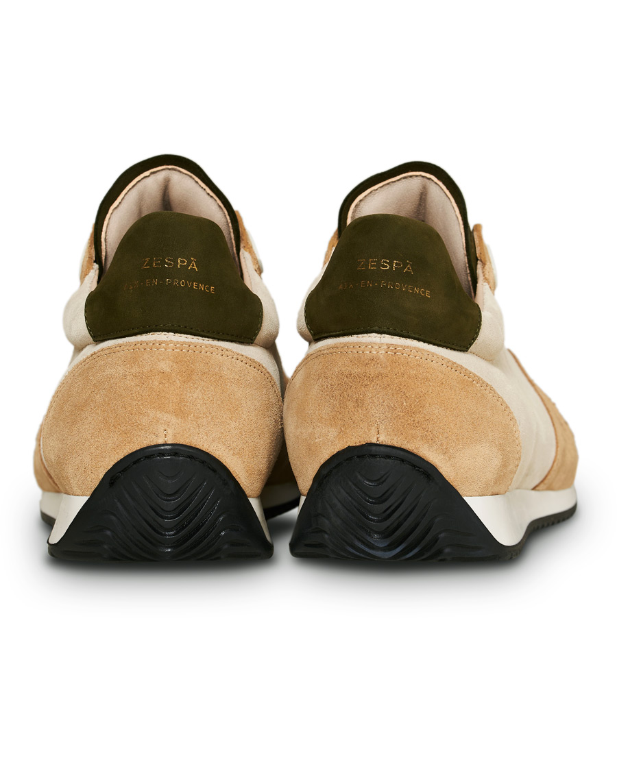 Herren | Zespà ZSP6 Suede Runner Sneakers Off White/Savane | Zespà | ZSP6 Suede Runner Sneakers Off White/Savane
