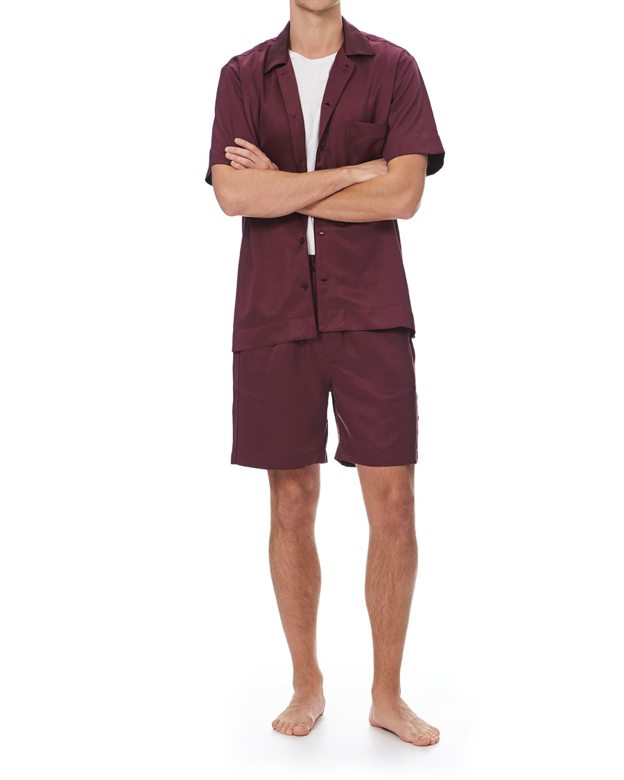 Herren | Schlafanzüge & Bademäntel | CDLP | Home Suit Short Sleeve Burgundy