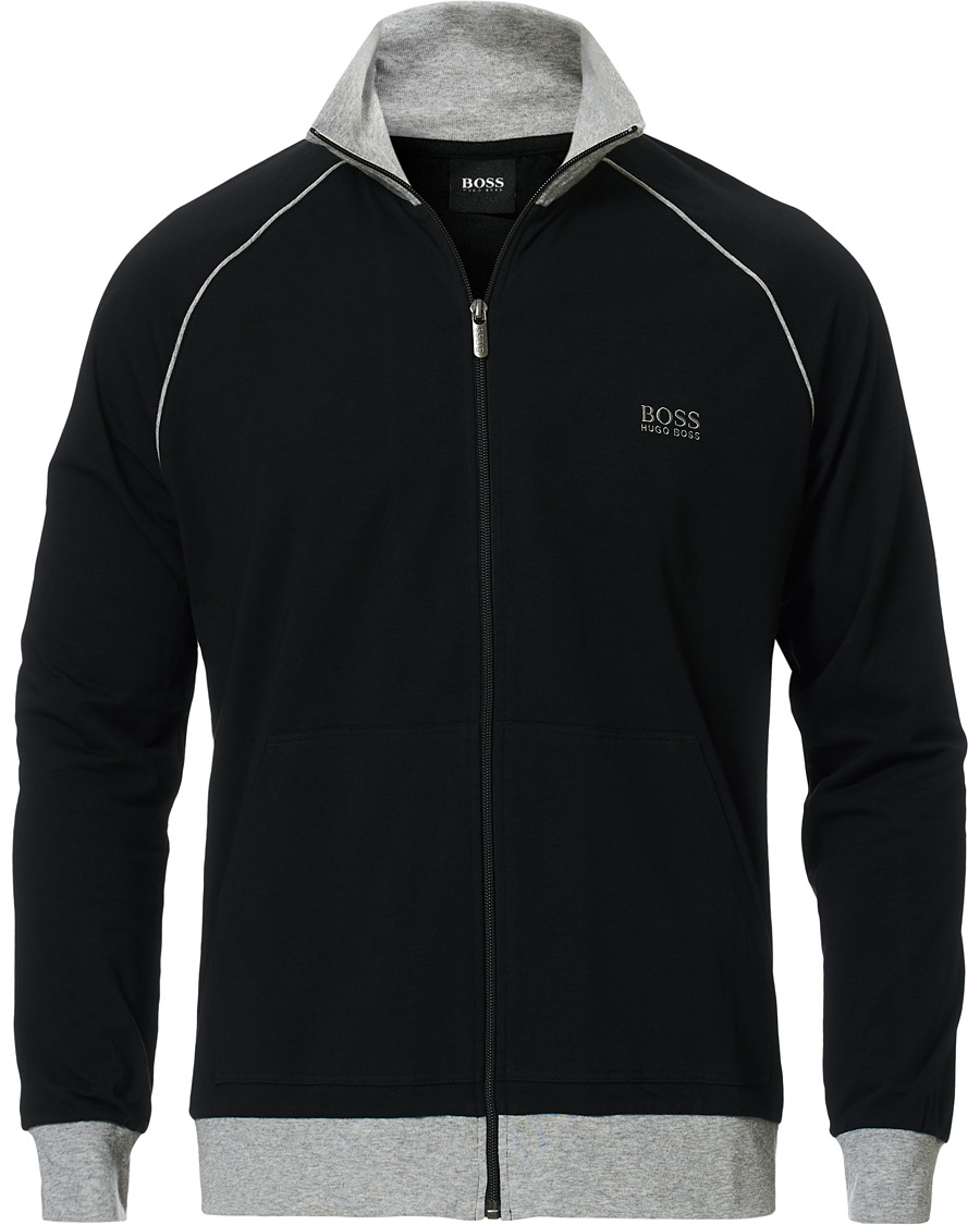 Herren | BOSS Loungewear Full-Zip Sweater Black | BOSS BLACK | BOSS Loungewear Full-Zip Sweater Black