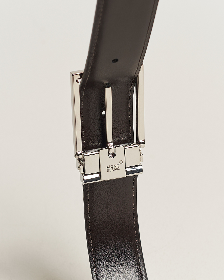 Herren | Montblanc Square Buckle Alligator Printed 35mm Leather Belt Brown | Montblanc | Square Buckle Alligator Printed 35mm Leather Belt Brown