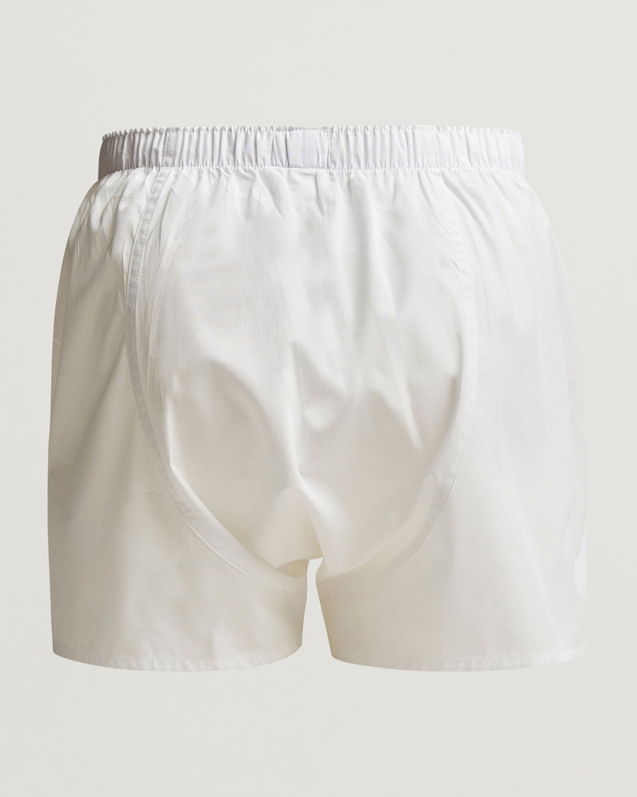 Herren | Best of British | Sunspel | Classic Woven Cotton Boxer Shorts White