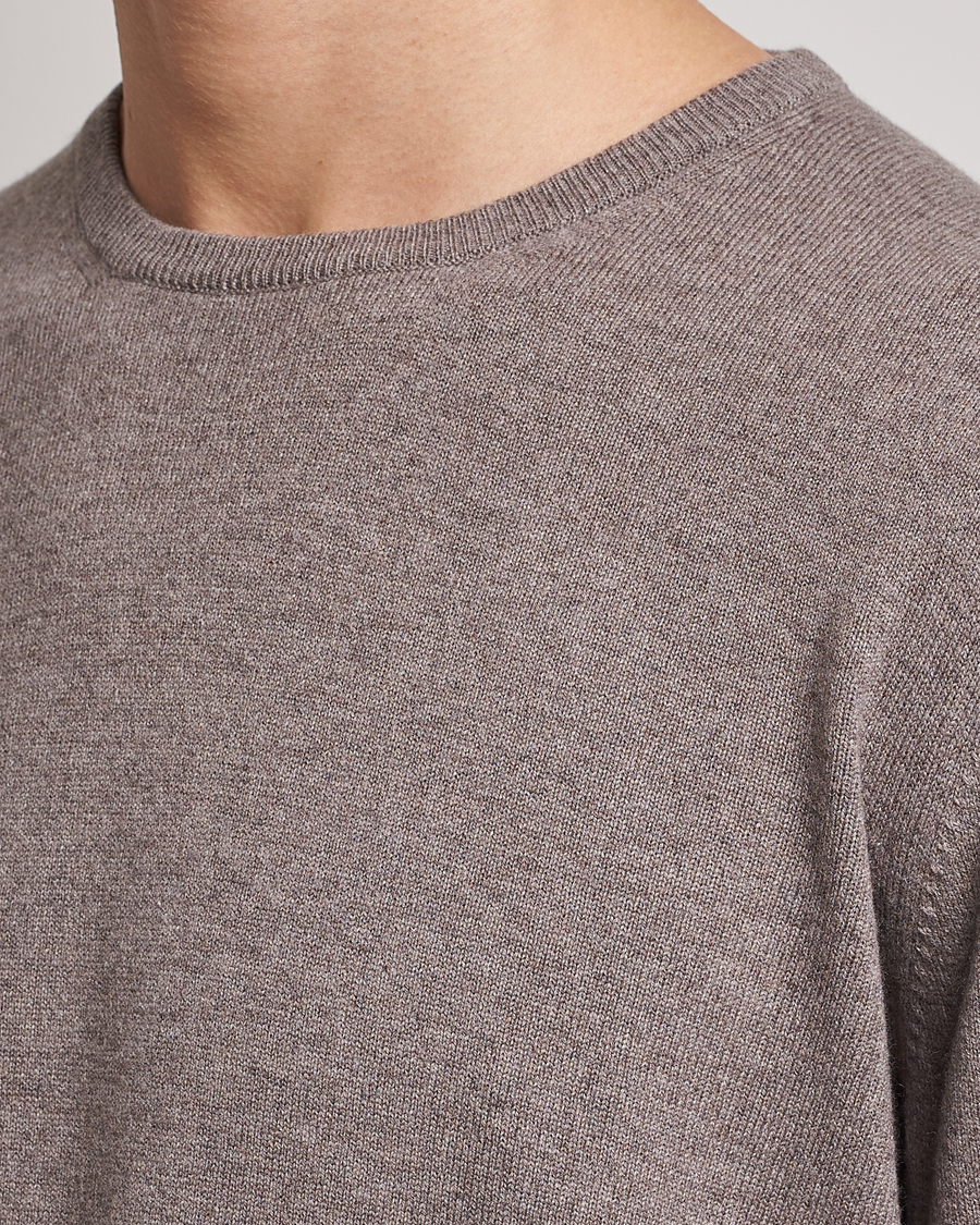 Herren | Pullover | Gran Sasso | Wool/Cashmere Crew Neck Mud Brown