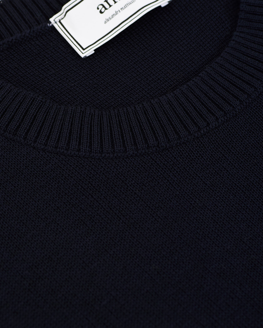 Herren | Pullover | AMI | Heart Logo Merino Sweater Navy